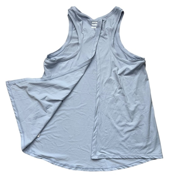 Yes Fit YF Active Light Blue Running Gym Workout Tank Shirt Open Back Small - Picture 4 of 7